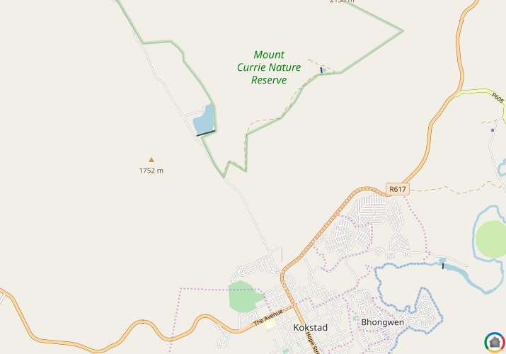 Map location of Kokstad